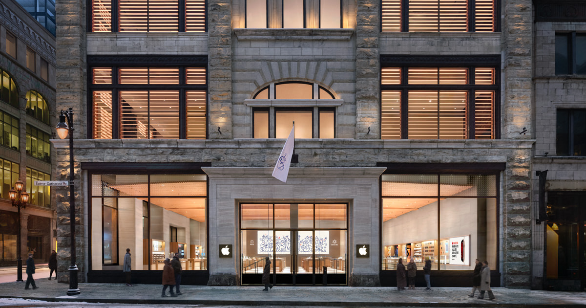 Apple Just Opened a Gorgeous New Store in Montreal, and It’s Basically a Love Letter to the City